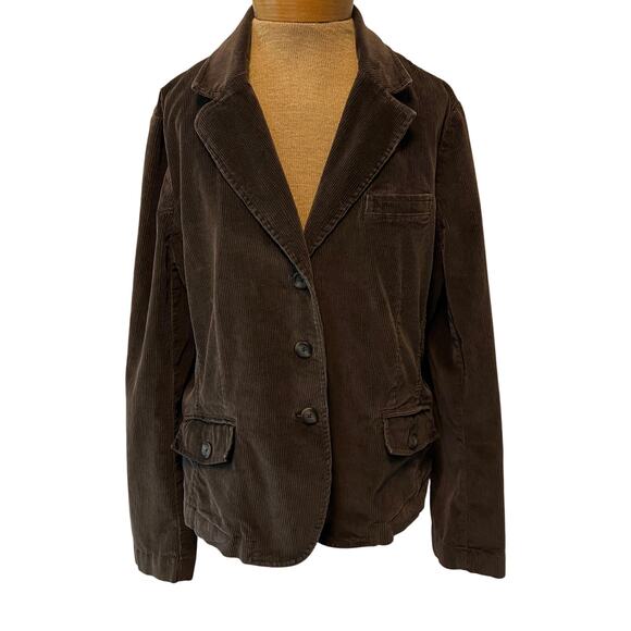 Talbots Jackets & Blazers - Talbots chocolate brown corduroy blazer jacket classic career preppy pockets